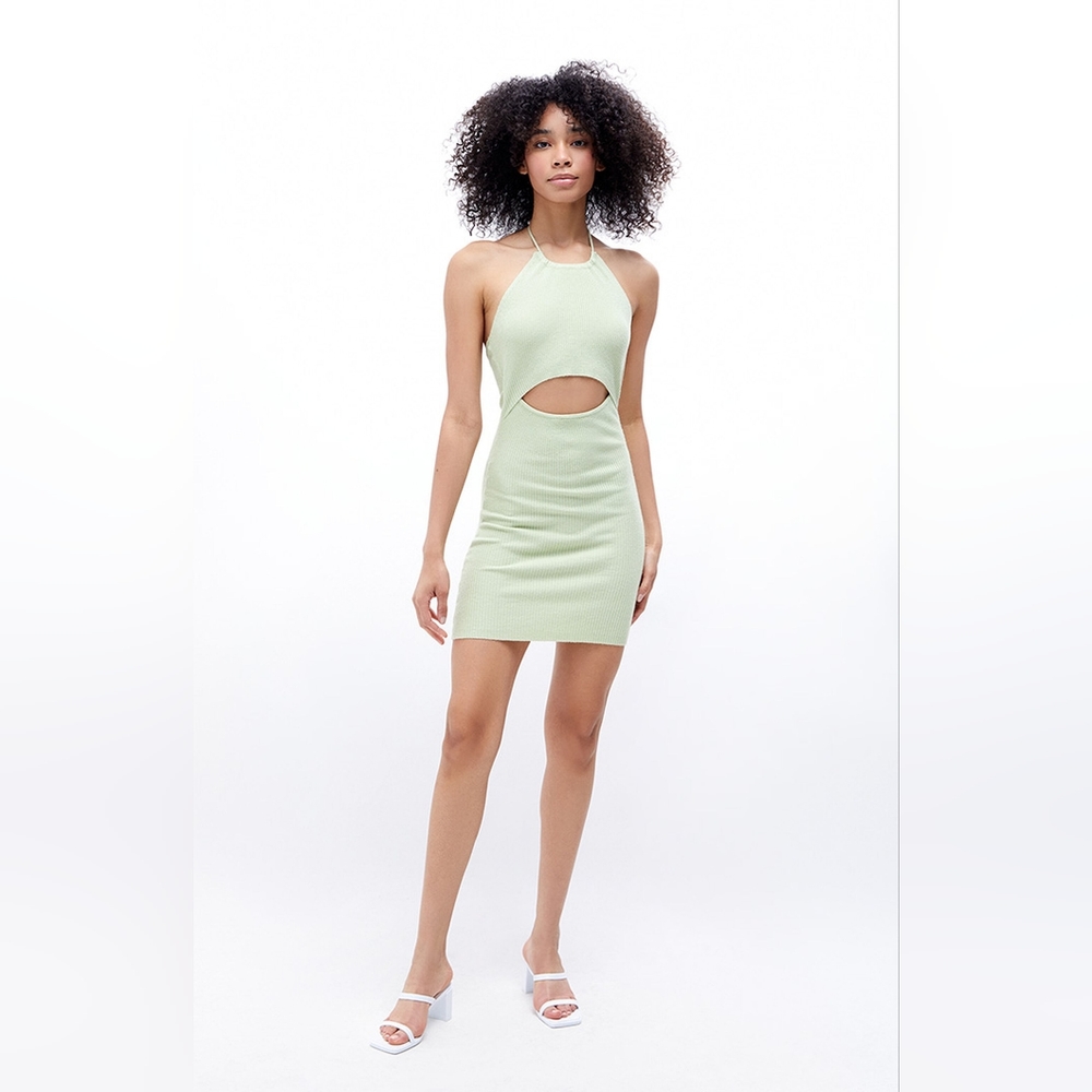 Kendall & Kylie Halter Cut Out Mini Dress